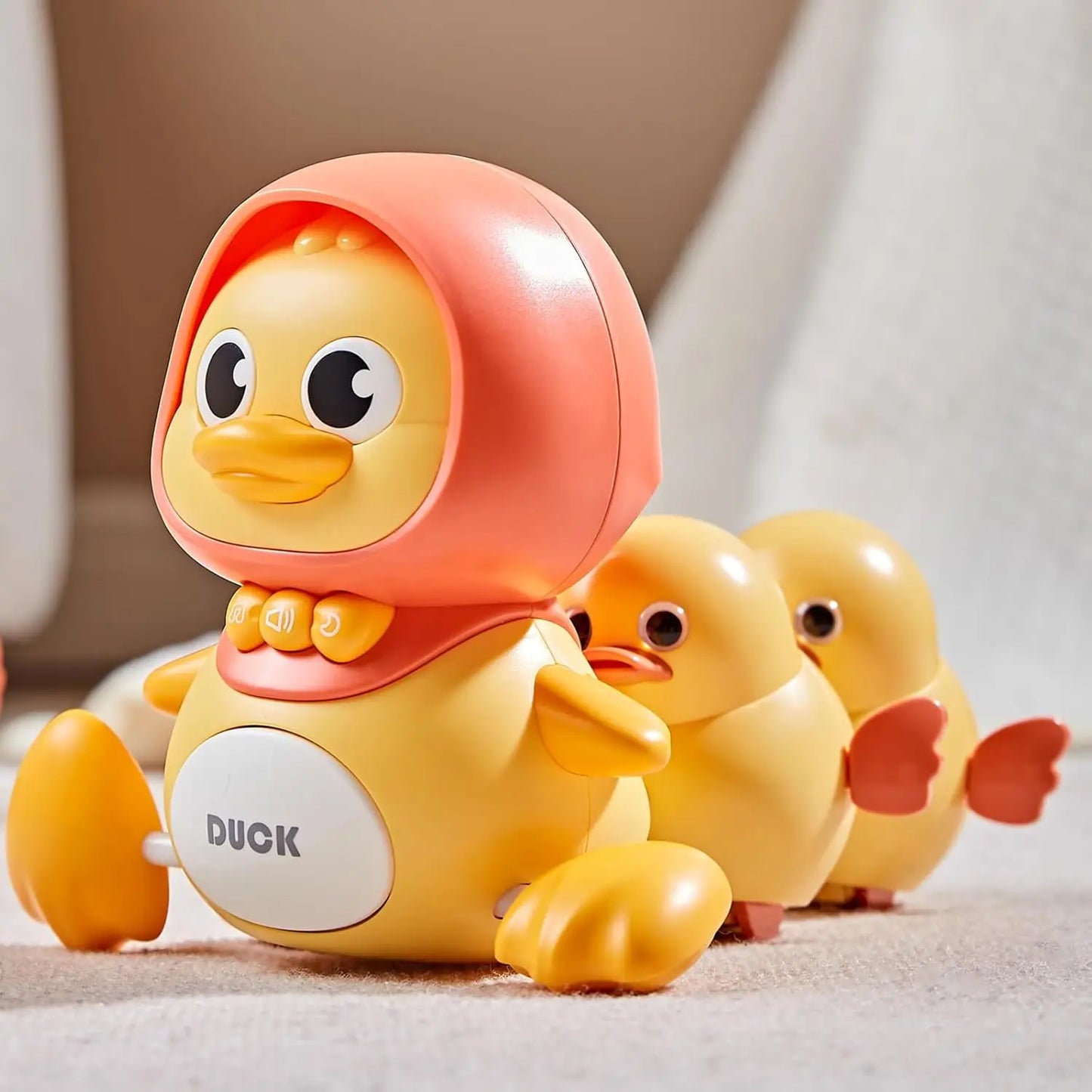 Canard musical bébé rampant — Jouet Interactif Lumineux & Sonore Éveil | Garçon & Fille 6-18 Mois