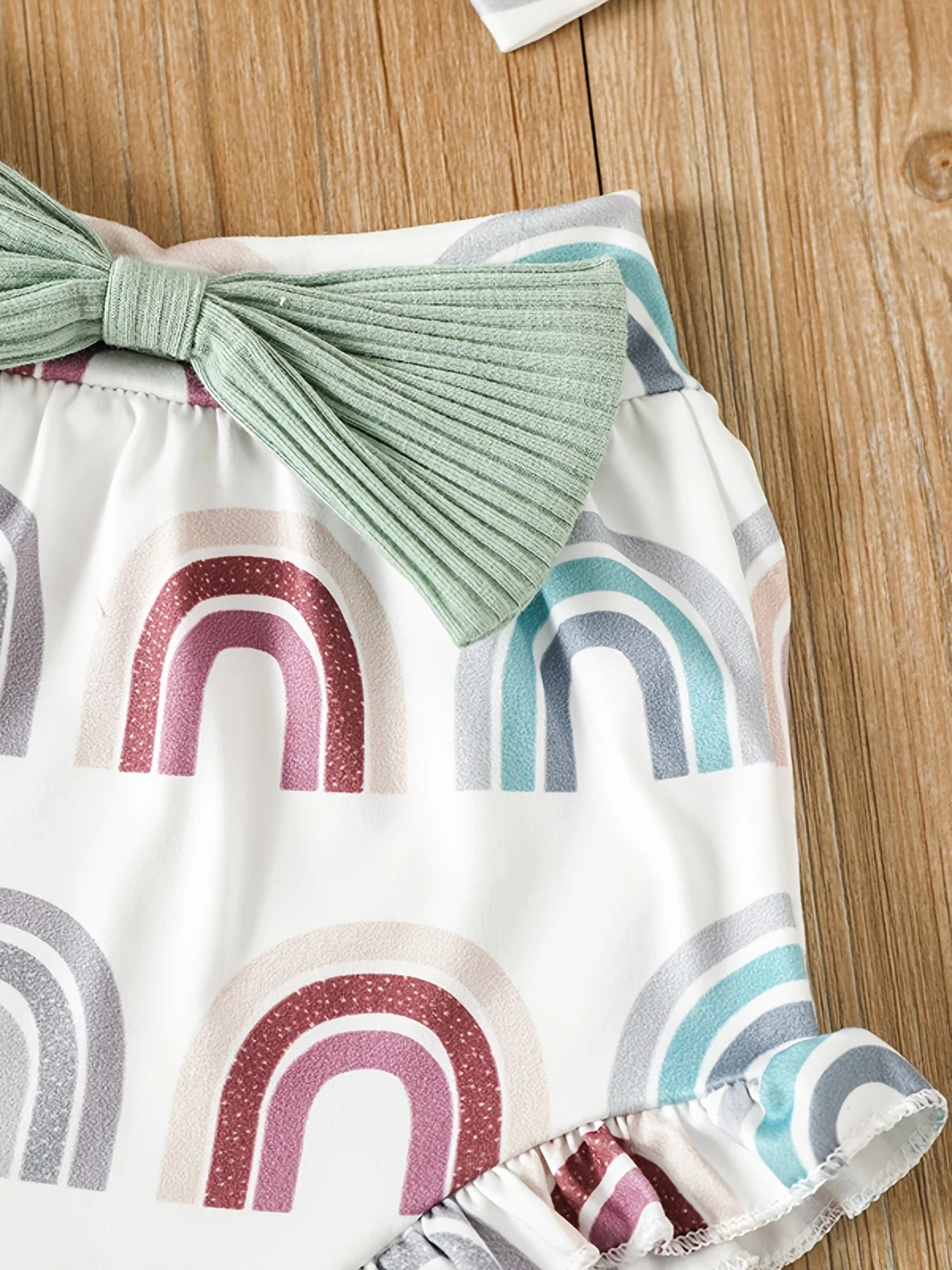 Ensemble Bébé Fille 3 Pièces – Body Sans Manches, Short Imprimé & Bandeau | Été 0-12 Mois