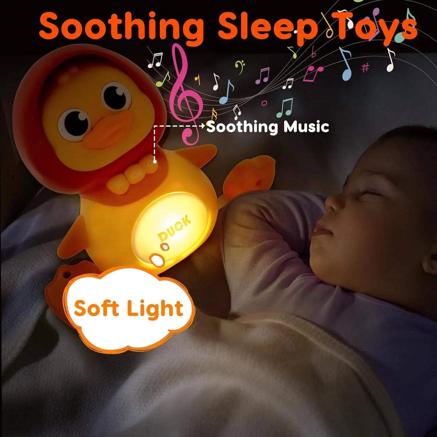 Canard musical interactif bébé – Jouet lumineux et sonore dès 1 an