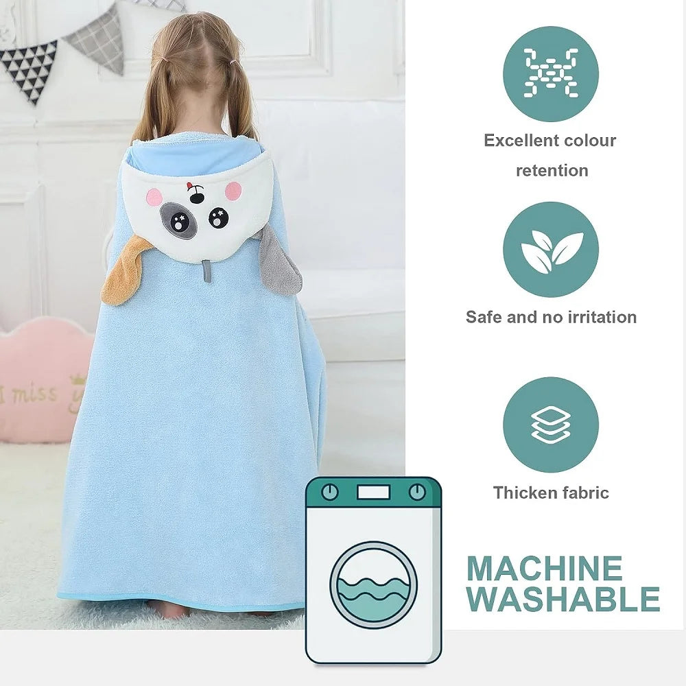 Serviette de Bain Bébé à Capuche – Motifs Animaux