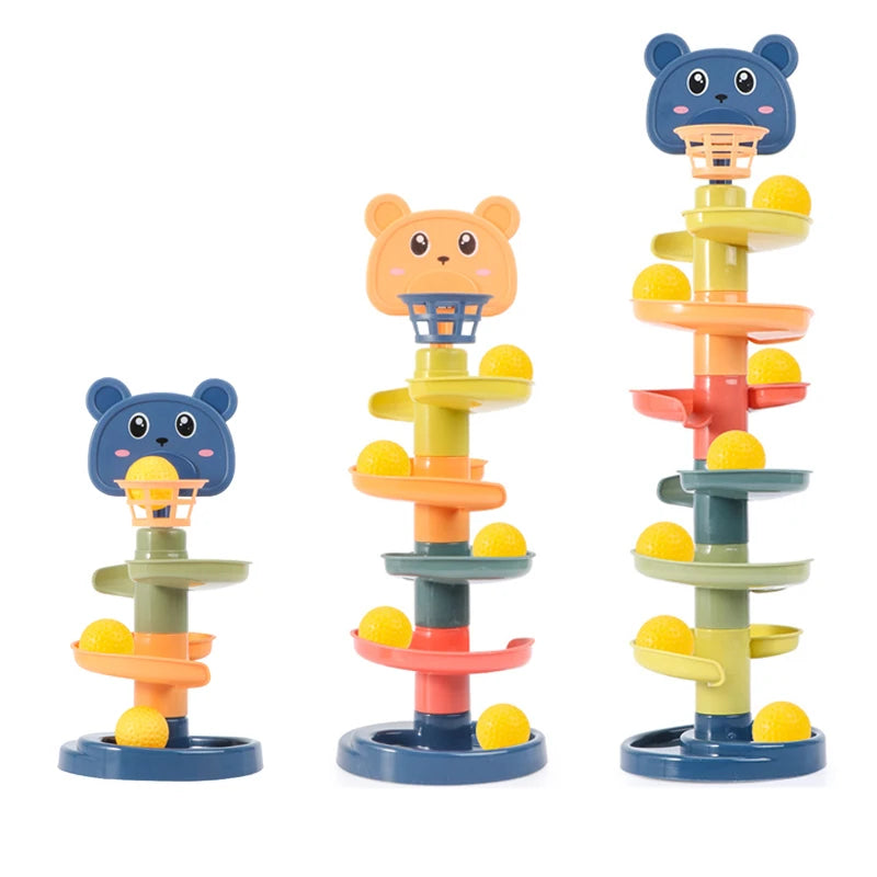 Jouet Montessori Bébé – Circuit à Boules Éducatif 3 à 9 Étages (0-3 ans)