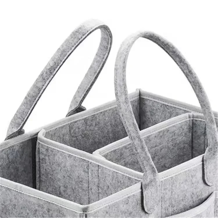 Organisateur de Sac à Langer Bébé – Grand Panier Portable 33×23×18cm en Microfibre