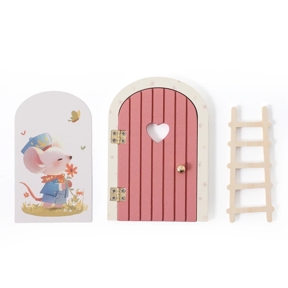 Porte Fée Miniature en Bois & Boîte à Dent de Lait – Décoration Chambre Enfant Cadeau Naissance