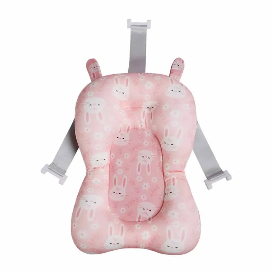 Tapis de Bain Bébé Pliable Antidérapant – Coussin Baignoire Cartoon Doux | Siège Bain Nouveau-Né & Nourrisson
