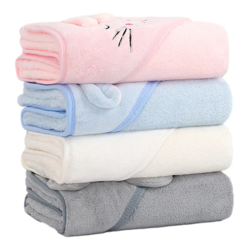 Cape de Bain Bébé à Capuche – Motif Animal Doux & Chaud