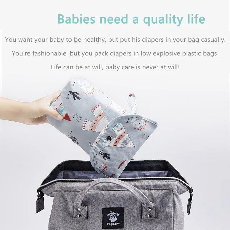 Sac à couches étanche bébé – Pochette imperméable réutilisable pour vêtements et couches – Rangement pratique pour maman