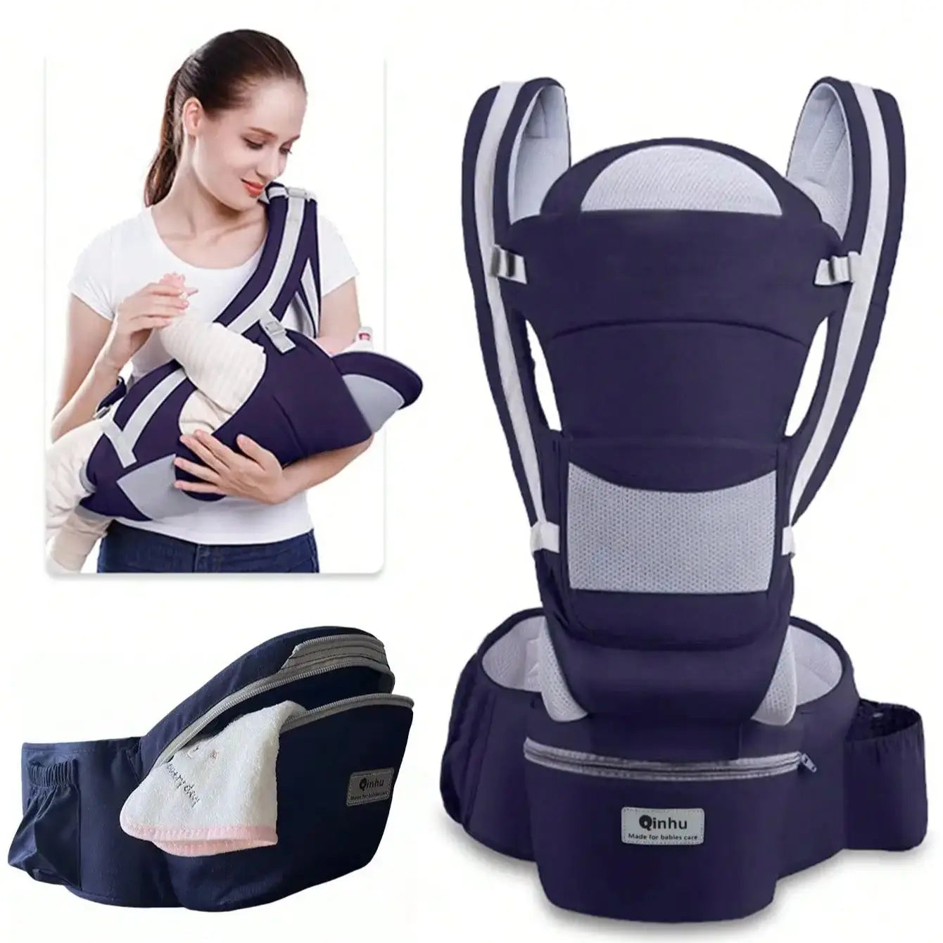 Porte-bébé ergonomique avec siège – Multifonction, voyage et quotidien