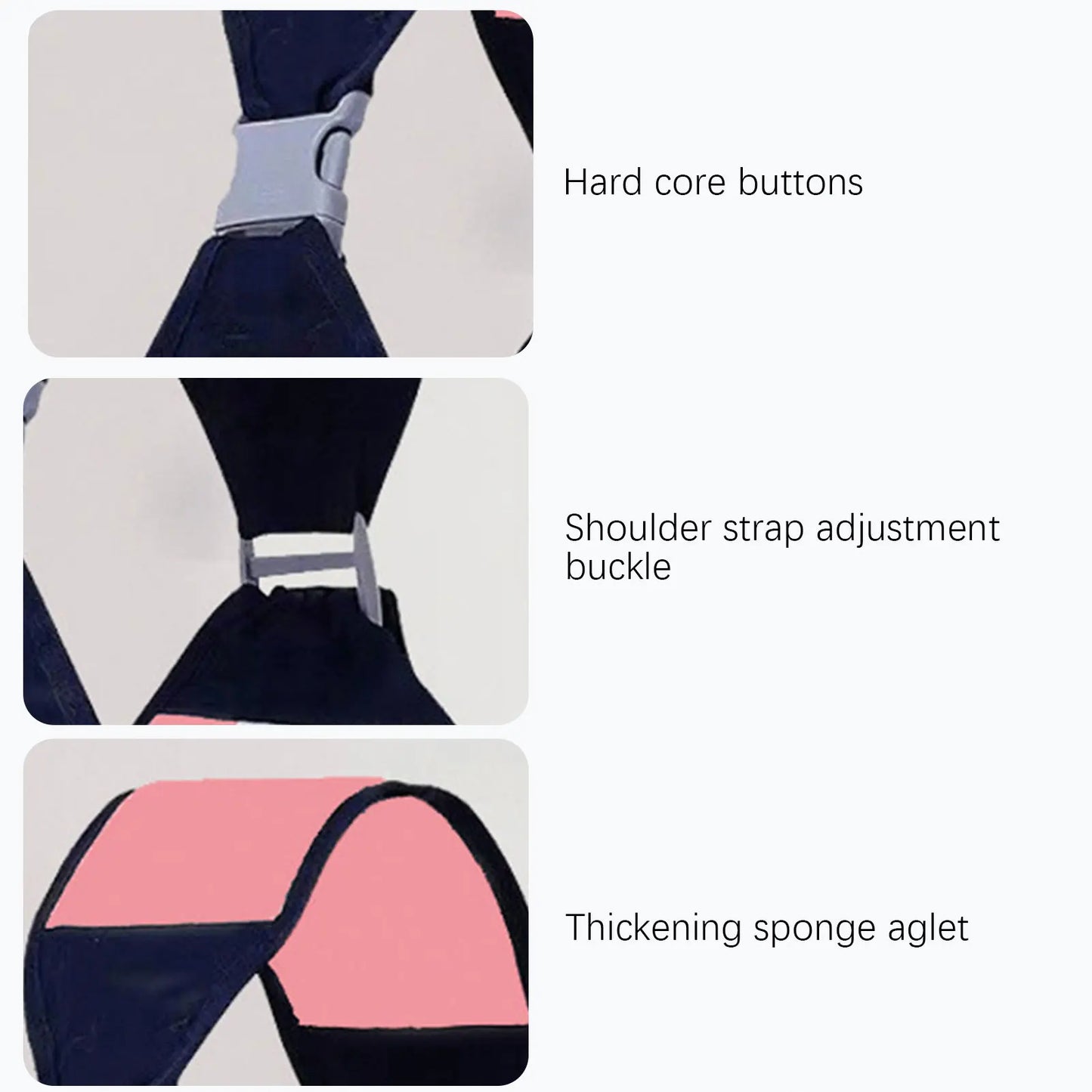 Porte-bébé sling ajustable – Léger, respirant, 4 positions de portage