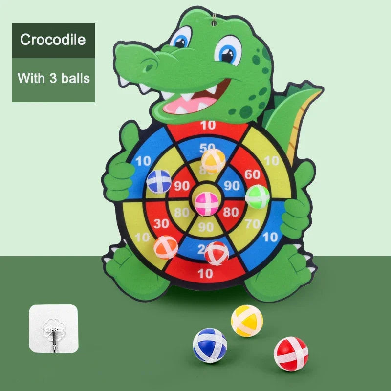 Jeu de Fléchettes Enfant Balle Collante Animal – Cible Montessori Intérieur 3-7 Ans