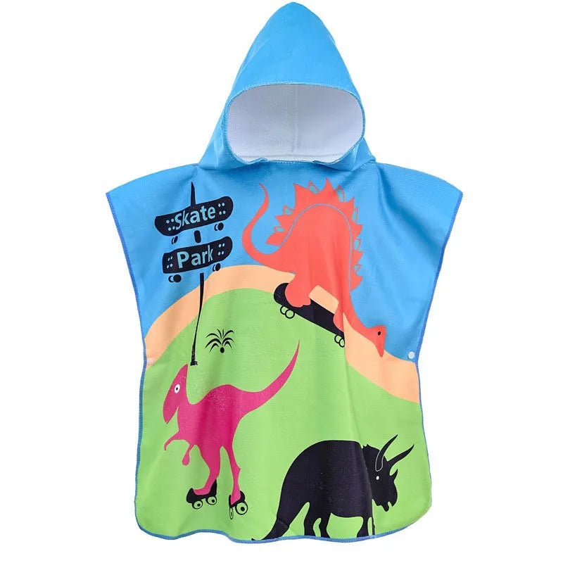 Cape de Bain Bébé à Capuche – Motifs Licorne & Astronaute, Serviette Douce en Microfibre