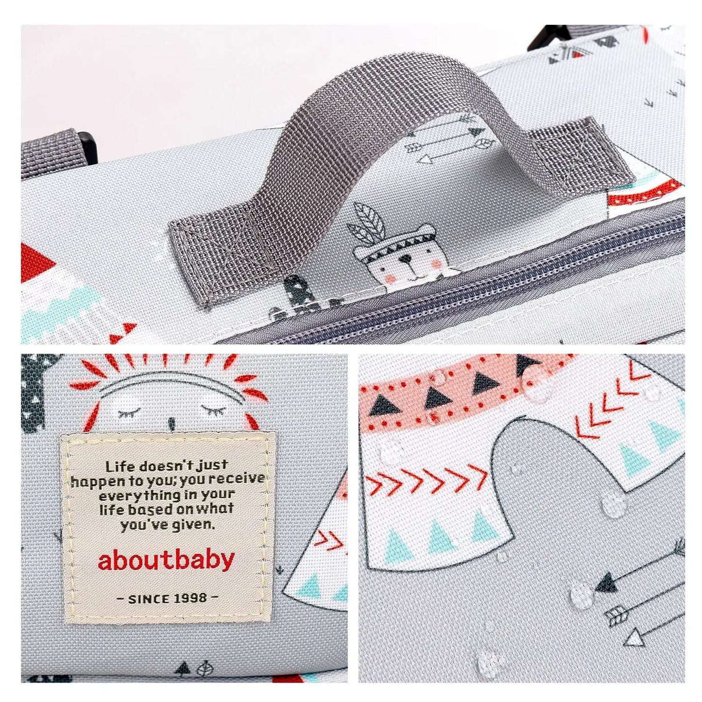 Sac Organisateur Imperméable pour Poussette Bébé – Léger, Multifonction, Grand Rangement avec Crochets et Sangle