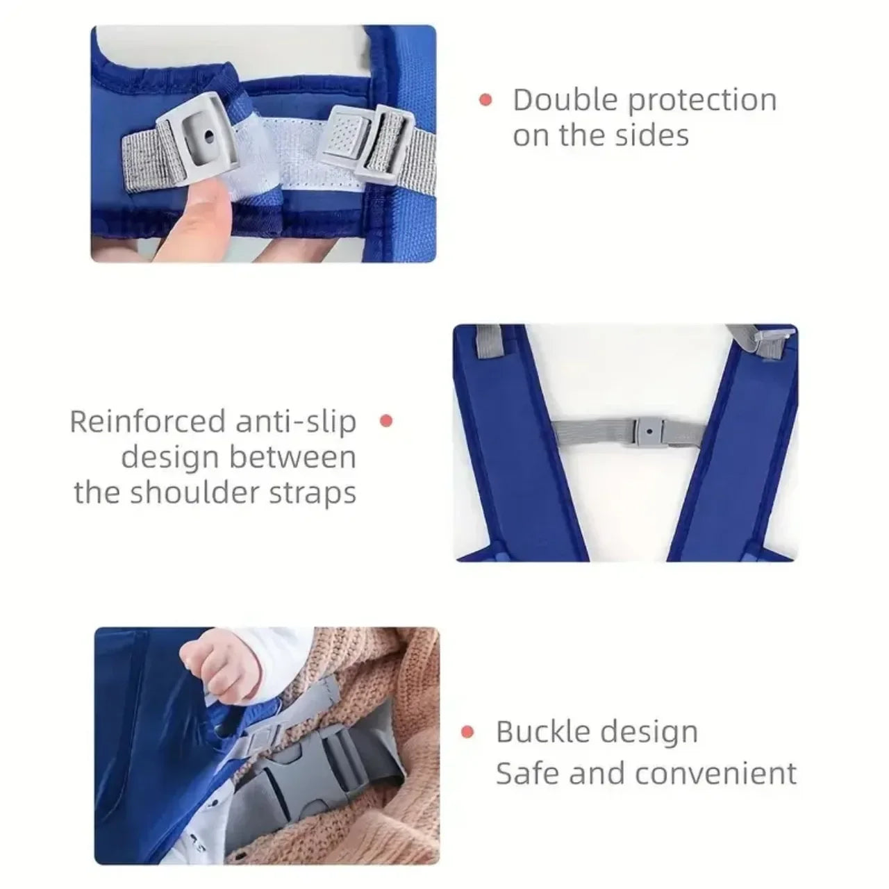 Porte-bébé AIEBAO 4-en-1 ergonomique – Ceinture ventrale et tissu respirant