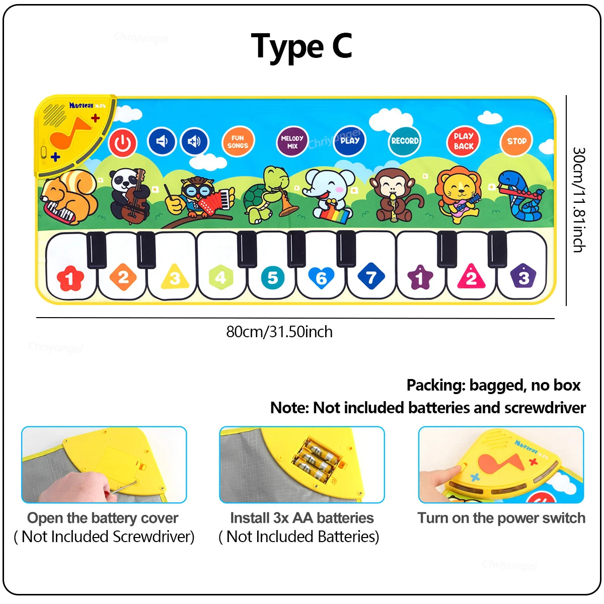 Tapis Piano Musical Enfant – Clavier Danse & Fitness au Sol | Fille & Garçon | 3 Modèles