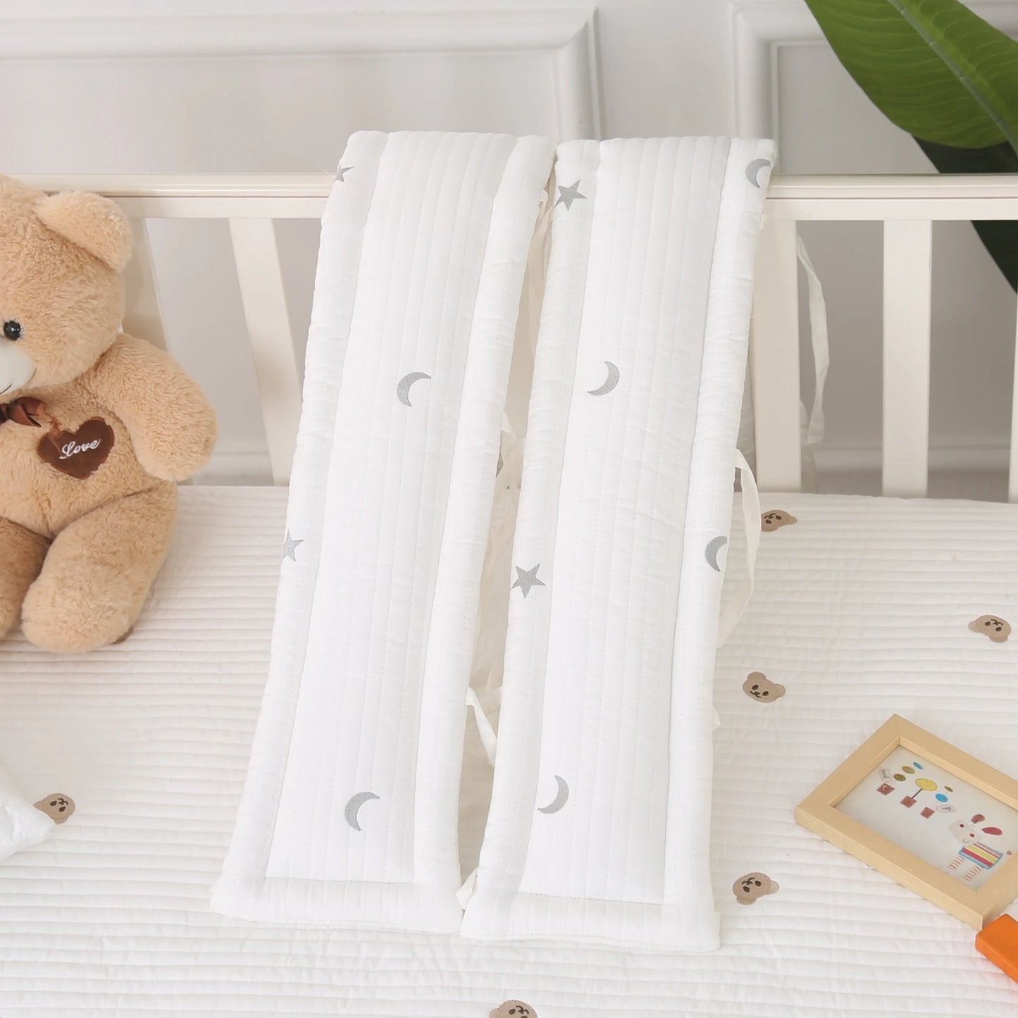 Tour de Lit Bébé Coton — Protège Barreaux Respirant Anti-Morsure | 5 Motifs, 20 Tailles