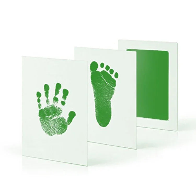Tampon Empreintes Bébé & Chien 6 Couleurs – Inkless Sans Contact + Cadre 12x8cm | Souvenir Naissance