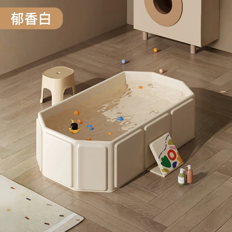Grande Baignoire Bébé Pliable Tout-en-Un – Position Assise & Allongée, Garde au Chaud | 0-5 Ans