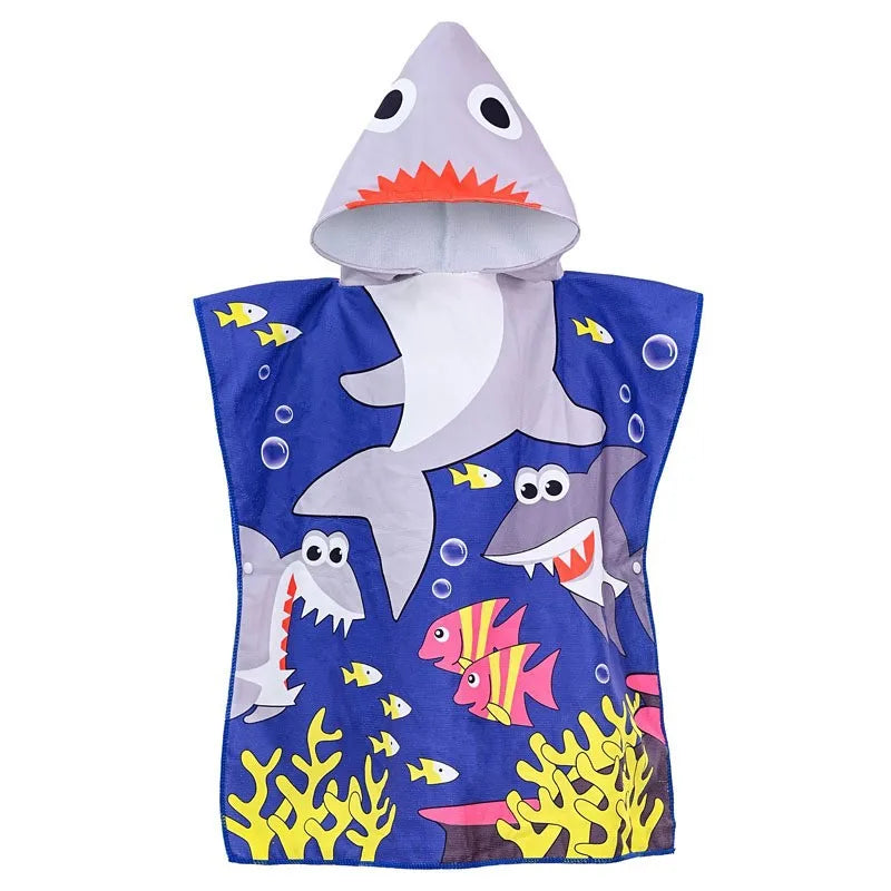 Cape de Bain Bébé à Capuche – Motifs Licorne & Astronaute, Serviette Douce en Microfibre