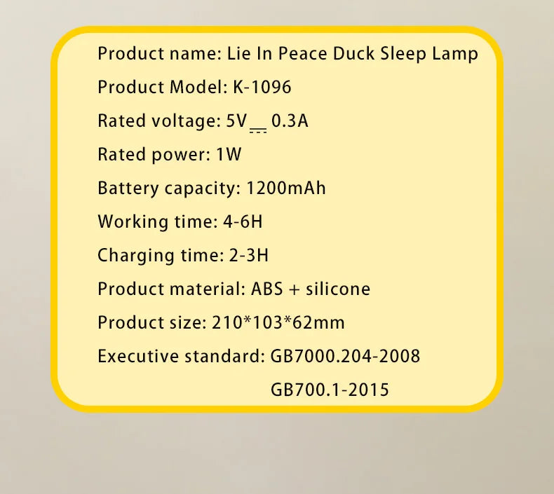 Veilleuse canard bébé silicone — LED Tactile Rechargeable Lumière Douce | Déco Chambre Bébé & Enfant