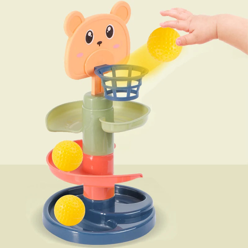 Jouet Montessori Bébé – Circuit à Boules Éducatif 3 à 9 Étages (0-3 ans)