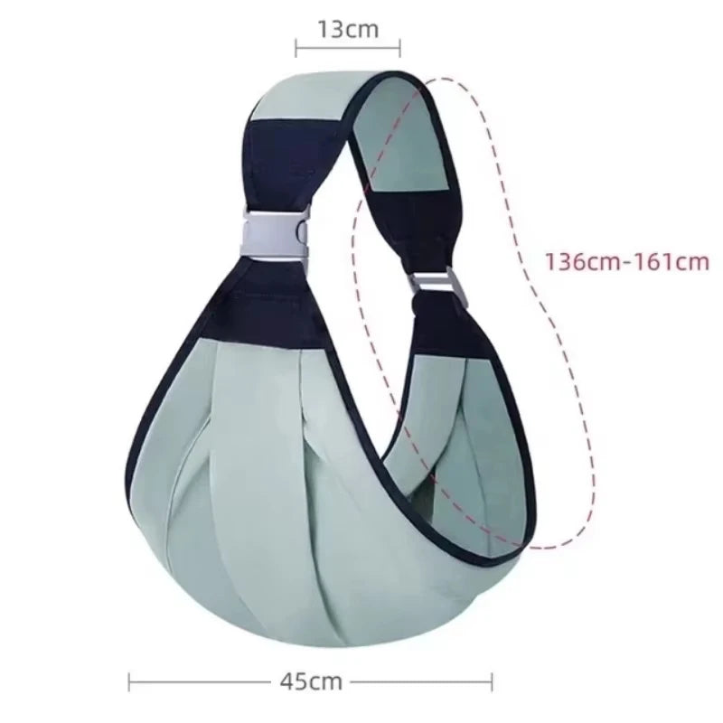 Porte-bébé Wrap Réglable – Écharpe de Portage Bébé en Coton Respirant 0-36 Mois