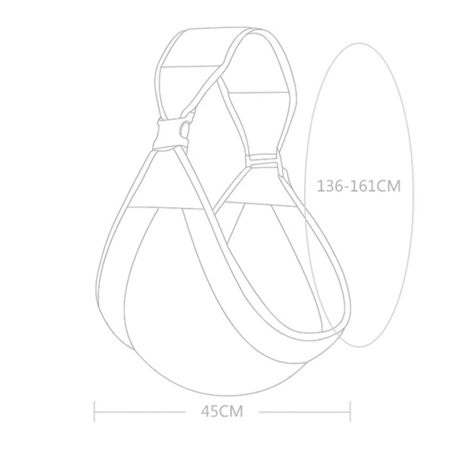 Porte-bébé sling ajustable – Léger, respirant, 4 positions de portage