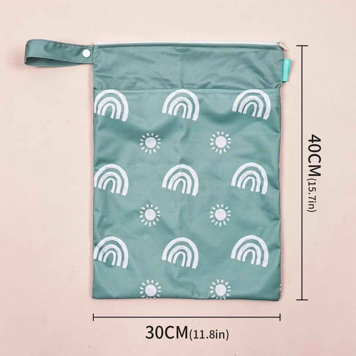 Sac à Couches Lavables Imperméable – Poche Double & Fermeture Éclair | 30x40 cm