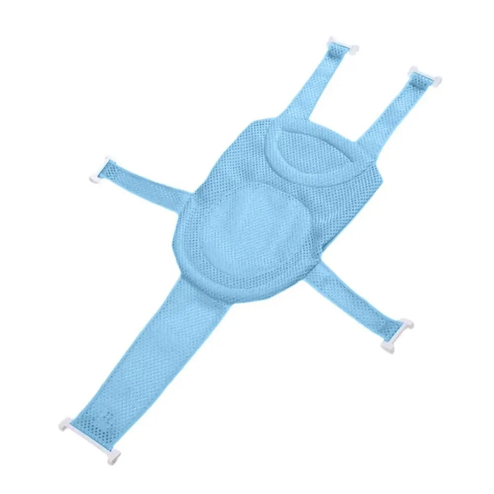 Filet de Bain Bébé Antidérapant Croix Ajustable – Siège Berceau Nouveau-Né | Rose, Bleu & Étoile