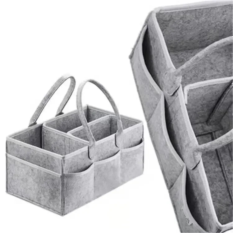Organisateur de Sac à Langer Bébé – Grand Panier Portable 33×23×18cm en Microfibre