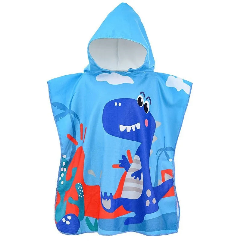 Cape de Bain Bébé à Capuche – Motifs Licorne & Astronaute, Serviette Douce en Microfibre