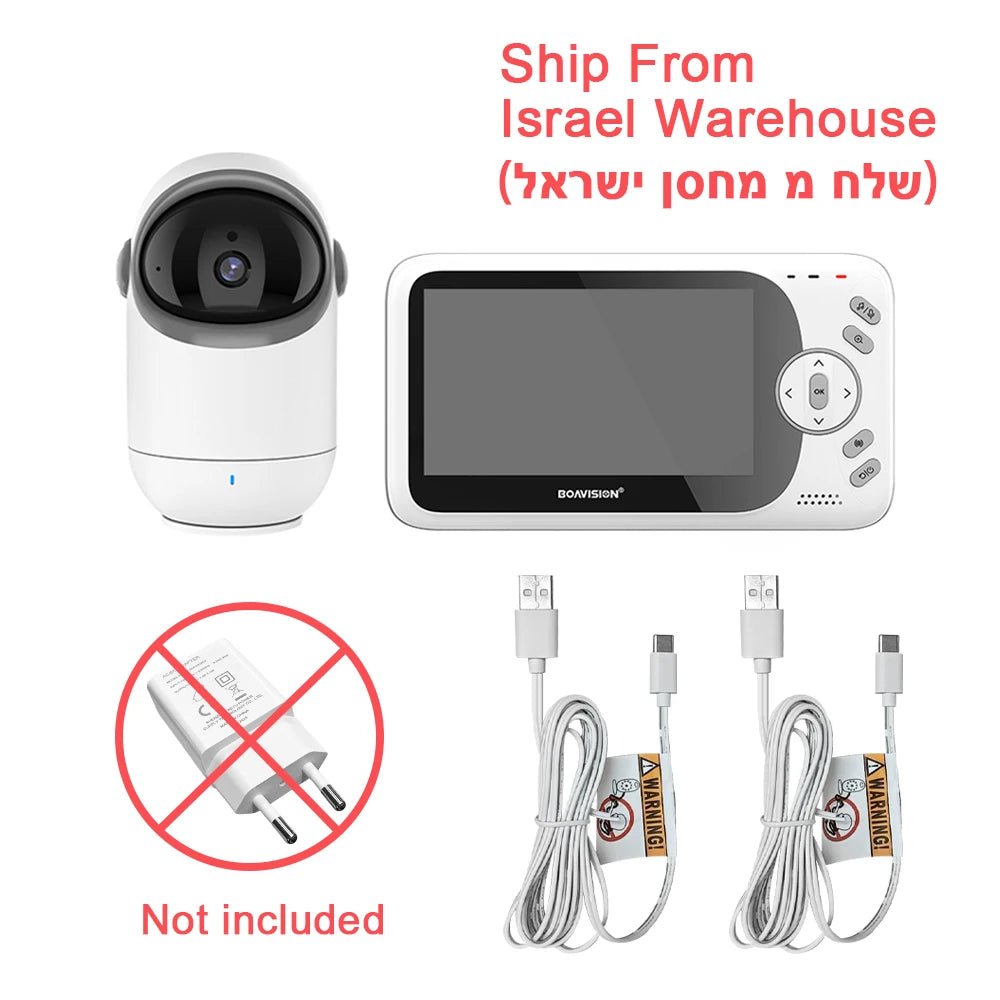 Babyphone Vidéo 4,3 Pouces Pan Tilt – Vision Nocturne, Audio Bidirectionnel 2,4G Sans Fil | VB801