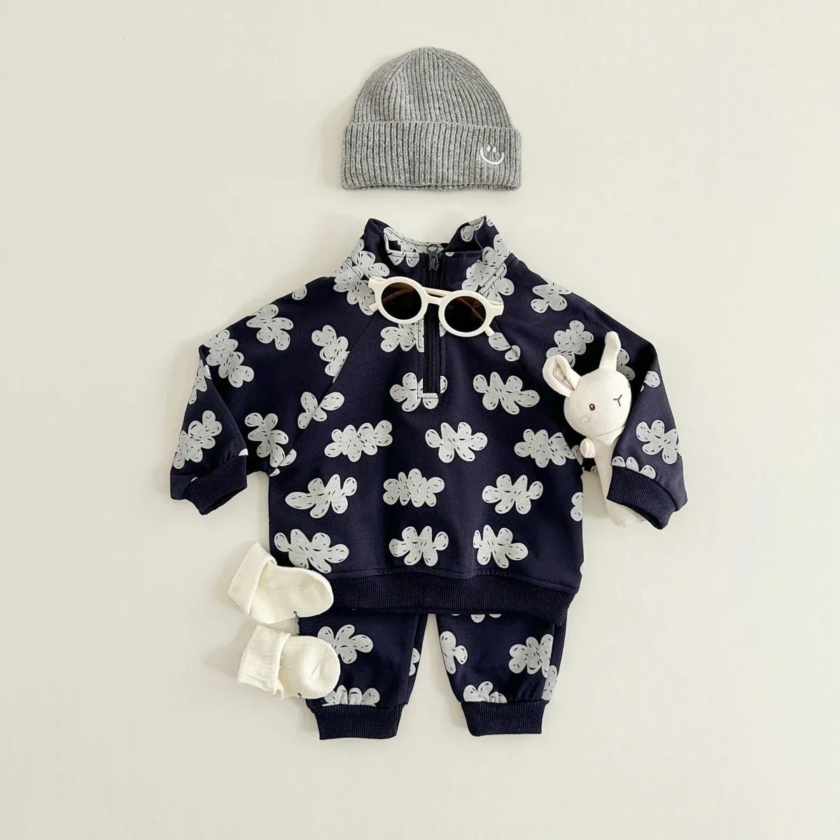 Ensemble Automne Bébé 2 Pièces — Sweatshirt Manches Longues & Jogging, Unisexe 9M-4 Ans