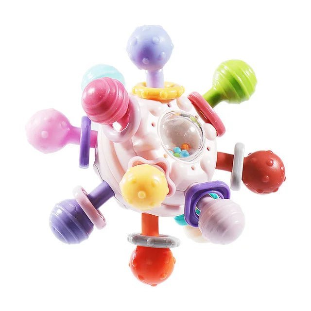 Jouet Montessori bébé 7-en-1 – Boîte sensorielle à formes avec cordes élastiques