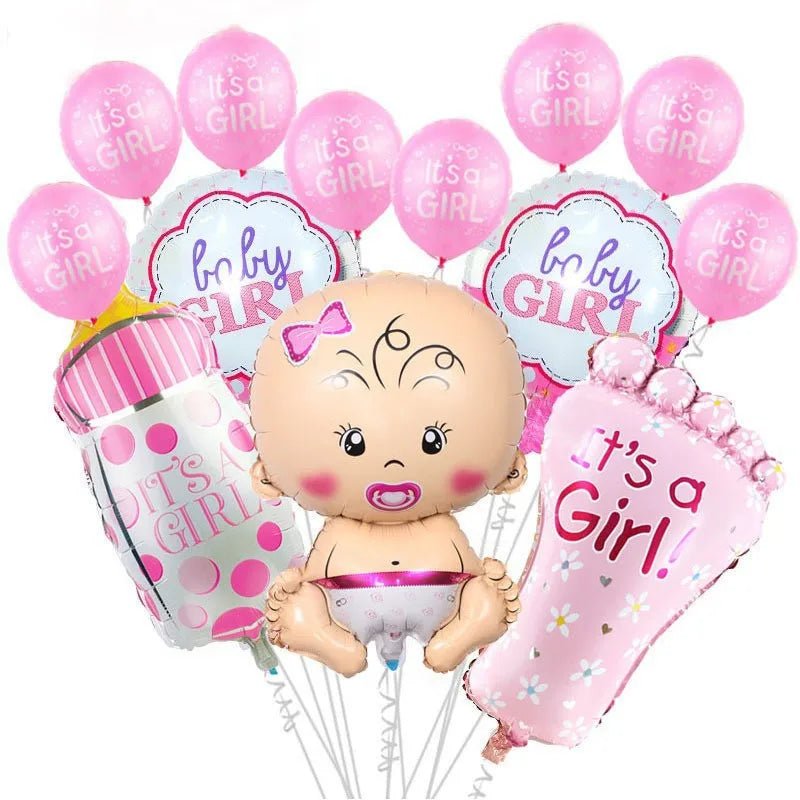 13 Balloons Gender Reveal Kit - It's a Boy It's a Girl - Baby Shower, Christening & Birthday Decoration