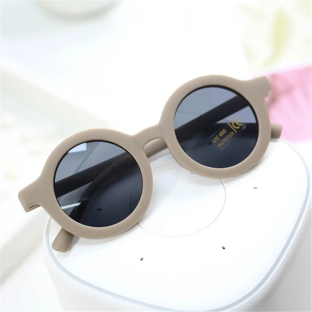 Lunettes de Soleil Bébé UV400 – Rétro Rondes & Colorées