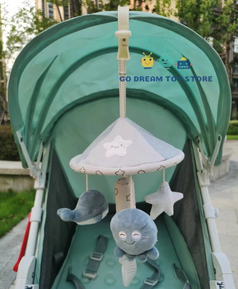 Mobile Bébé à Suspendre – Jouet Éveil Animaux en Peluche pour Poussette & Lit (0-36 mois)