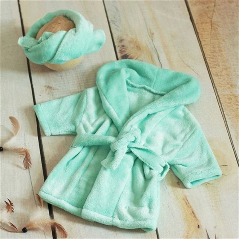 Peignoir Bébé en Coton avec Serviette – Doux et Confortable | 0-6 Mois