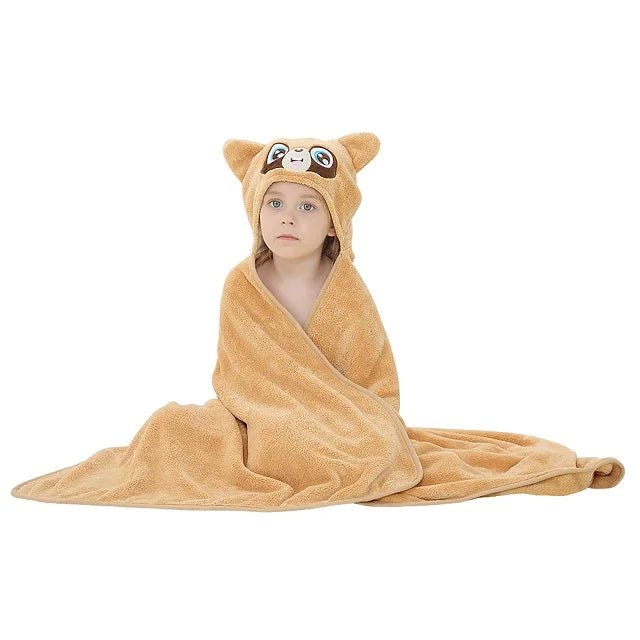 Cape de bain bébé animaux — Serviette Capuche Douce Mixte | Garçon & Fille 0-9 Ans