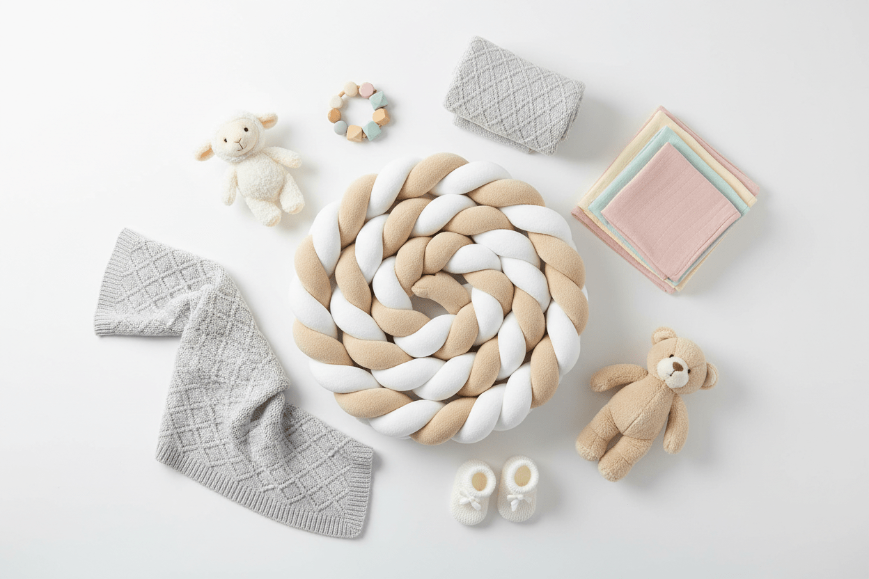 Accessoires Lit Bébé – Tresse de Lit, Tour de Lit Respirant & Décoration Chambre