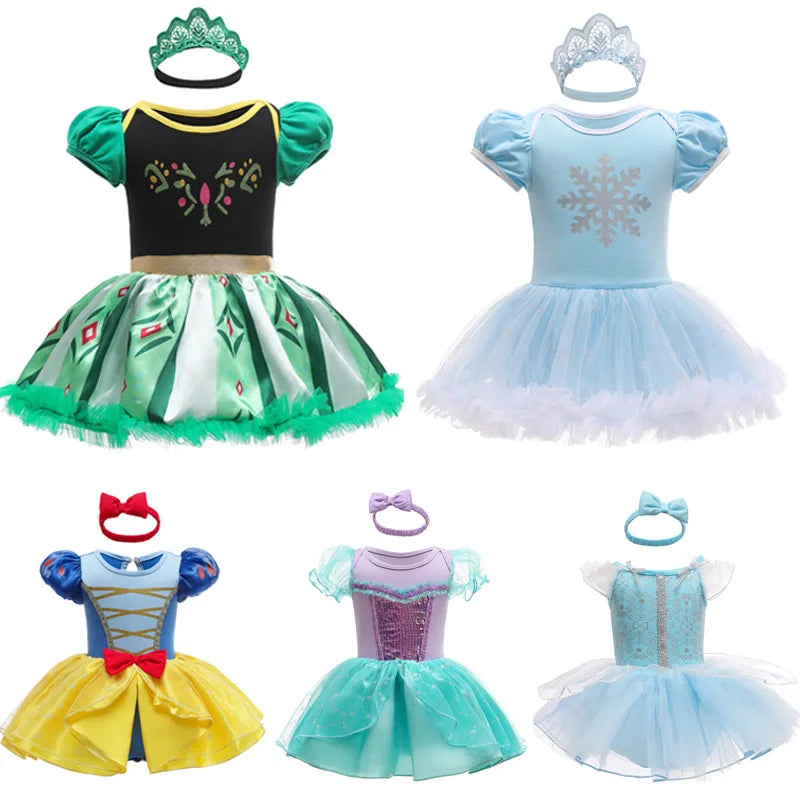 Robe Tutu Princesse Bébé Fille avec Bandeau – Tenue Anniversaire, Baptême & Cérémonie 3-18 Mois