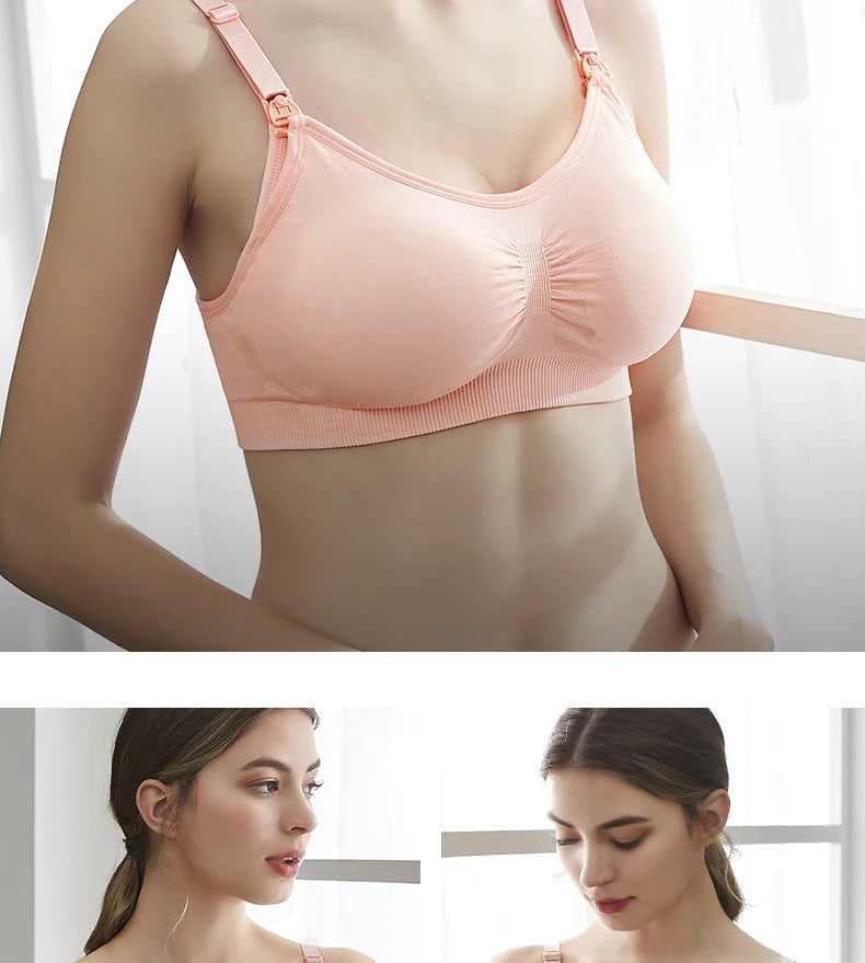 Soutien-Gorge Allaitement Grande Taille Push-Up – Brassière Sans Coutures Forte Poitrine Respirante | Maternité Inclusive