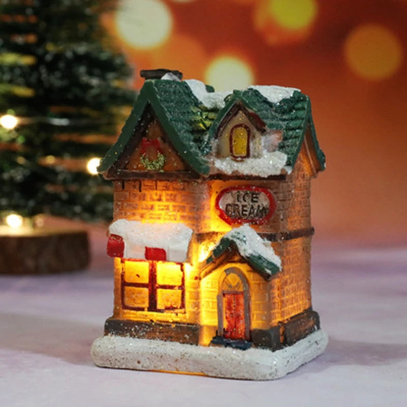 Veilleuse Maison de Noël LED à Piles – Décoration Chambre Enfant & Cadeau Noël