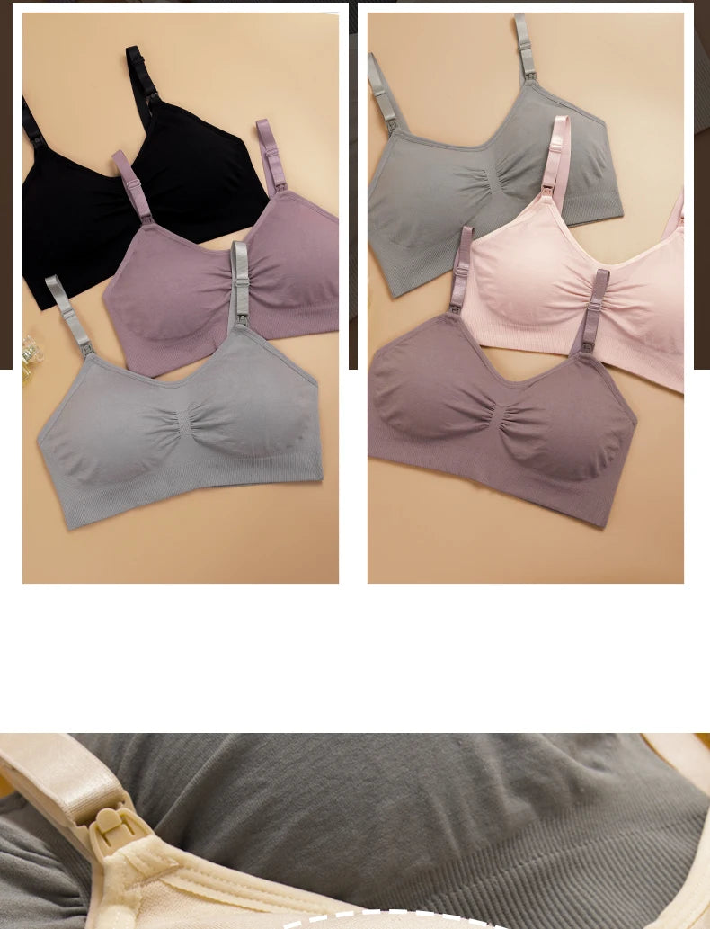 Soutien-Gorge Allaitement Grande Taille Push-Up – Brassière Sans Coutures Forte Poitrine Respirante | Maternité Inclusive