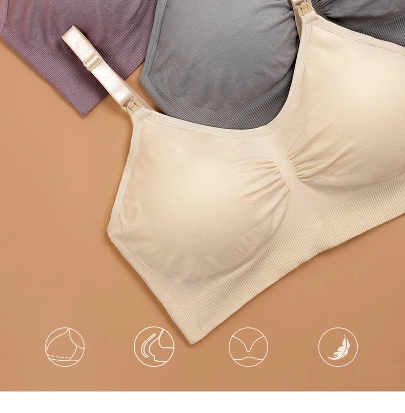 Soutien-Gorge Allaitement Grande Taille Push-Up – Brassière Sans Coutures Forte Poitrine Respirante | Maternité Inclusive
