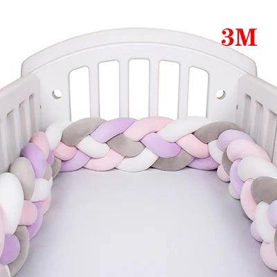 Tresse de Lit Bébé – Tour de Lit Tressé en Coton | 2.2M / 3M / 3.6M | Décoration Chambre Bébé