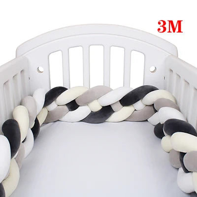 Tresse de Lit Bébé – Tour de Lit Tressé en Coton | 2.2M / 3M / 3.6M | Décoration Chambre Bébé