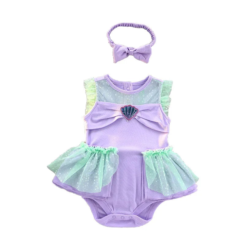 Robe Tutu Princesse Bébé Fille avec Bandeau – Tenue Anniversaire, Baptême & Cérémonie 3-18 Mois