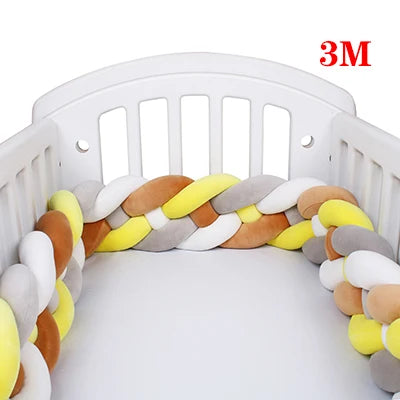Tresse de Lit Bébé – Tour de Lit Tressé en Coton | 2.2M / 3M / 3.6M | Décoration Chambre Bébé