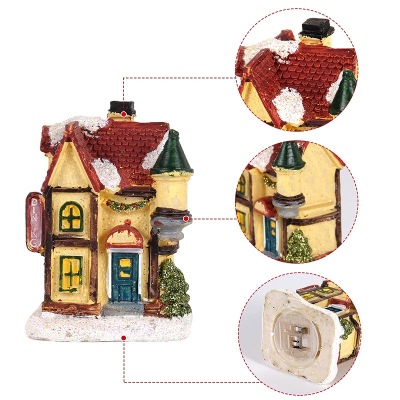 Veilleuse Maison de Noël LED à Piles – Décoration Chambre Enfant & Cadeau Noël