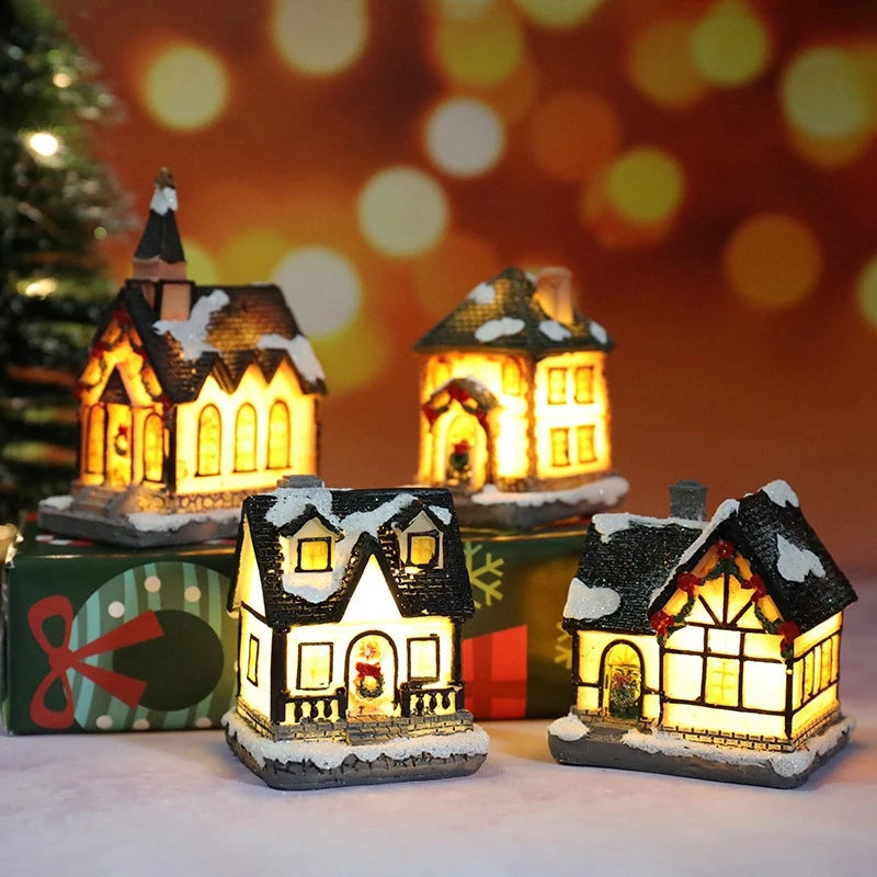 Veilleuse Maison de Noël LED à Piles – Décoration Chambre Enfant & Cadeau Noël