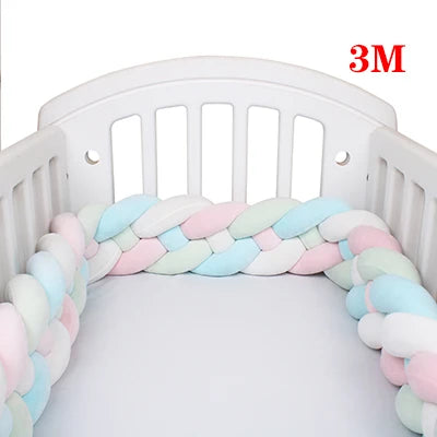 Tresse de Lit Bébé – Tour de Lit Tressé en Coton | 2.2M / 3M / 3.6M | Décoration Chambre Bébé